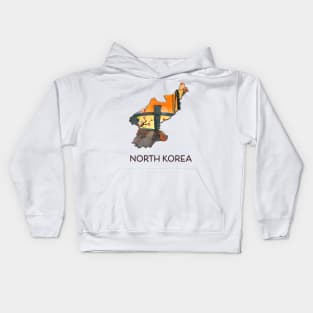 North Korea travel map Kids Hoodie